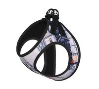 Paris City Tree Eiffel Tower Art Print Adjustable Harness Leash Set For Cats And Dogs, Soft Breathable Kitten Puppy Mesh Vest With Reflective Design, Escape-Proof Lead For Small Pets Walking Training