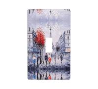 Paris City Tree Eiffel Tower Art Print Decorative 1-Gang Wall Plate,Standard Size Unbreakable Polycarbonate Switch & Outlet Cover