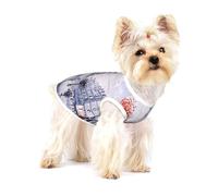 Paris City Tree Eiffel Tower Art Print Small Dog Clothes Pet Vest, Soft Cotton Sleeveless T-Shirts Breathable Pet Tank Top Apparel For Puppies And Cats