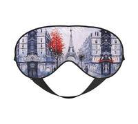 Paris City Tree Eiffel Tower Art Printing Double-Sided Eye Mask,Blackout for Sleeping, Comfort Sleep Eye Mask for All-Occasion