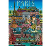 Gibsons Paris Cityscape 500 Piece Jigsaw Puzzle for Adults Teens Beautiful City Architechture Landmarks Artwork | France | Sustainable Premium 100% Recycled Board Great Gift | Gibsons Games