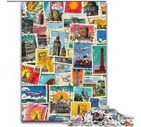 Paris Collage 1000 Piece Jigsaw Puzzles for Adults, Challenging Game And Family Play Parent-child Interaction (50x75cm)