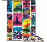 Paris Collage 1000 Pieces Jigsaw Puzzle for Adults& Teens, Educational Toy Funny Family Games Unique Home Decor 50x75cm