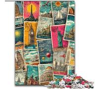 Paris Collage 1000 Pieces Jigsaw Puzzles for Adults And Teens, for Educational Game Challenge Toy Birthday Present, Gifts, Wall Art (50x75cm)