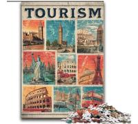Paris Collage Jigsaw Puzzles for Adults, Suitable for Ages 14 And Up Family Fun It Is Ideal As A Gift for The Whole Family (70x100cm)