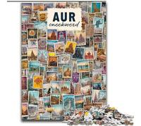 Paris Collage Jigsaw Puzzles for Teenagers 1000, Suitable for Ages 14 And Up Family Fun It Is Ideal As A Gift for The Whole Family (50x75cm)