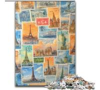 Paris Collage JigsawPuzzle 1000 Pieces for Teenagers, Brain Intelligence Challenge Addictive Toys for Home Decoration (50x75cm)