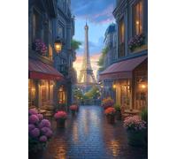 Paris Diamond Painting Eiffel Tower Diamond Art Kits Adults Beginners DIY 5D Full Drill Square Gem Crystal Art Rhinestone Embroidery Paintings Crafts Picture Kits for Home Wall Decor 70x95cm s1-243