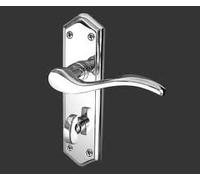 Paris Door Handle Collection - Lock Set - Satin Chrome