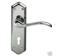 Paris Door Handle Lockset 170mm X 47mm Polished Chrome
