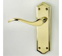 Paris Door Handle Suite - Latch Set - Polished Brass
