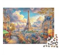 Paris Dream Idea City Tower Decor 1000 Pieces Sturdy Cardboard Impossible Hard Challenging Decompression Relaxation Creativity Gift Giving 38x26cm/1000pcs