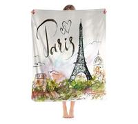 Paris Effie Tower France Throw Blanket Warm Ultra-Soft Micro Fleece Blanket for Bed Couch Living Room