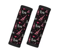 Paris Eiffel Heart Print Luggage Handle Wraps for Suitcase, Soft Travel Luggage Handle Cover Tags Identifiers for Suitcases