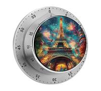 Paris Eiffel Tower (6) Timers 60 Minute Countdown Kitchen Cooking Timer for Home Study