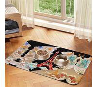 Paris Eiffel Tower Absorbent Leather Pet Tablecloth Non-Slip Dining Pad For Puppy Kitten Food Water Bowls