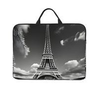 Paris Eiffel Tower And Cloud Print Laptop Case Sleeve For School Office Travel Lightweight Water-Resistant Notebook