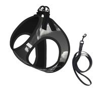 Paris Eiffel Tower and Cloud Print Small Dog Harness with Leash Set, No Escape Easy Walk Puppy Harnesses for Training Walking