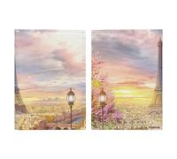 Paris Eiffel Tower Art Travel Passport Wallet Credit Card Holder Cover Case Protector