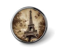 Paris Eiffel Tower Brooch Pins Lapel Pins for Men Women Badge Button Cover Decorative Jewelry Charms for Hats Bags Backpacks Suits Shirts Scarves Clothing Accessories Banquet Wedding Gift