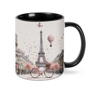 Paris Eiffel Tower Coffee Mug 11OZ Funny Mugs Ceramic Tea Cup with Handle Novelty Gifts for Women for Home Office Travel