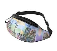 Paris Eiffel Tower Crossbody Bag Runner Small Hip Pouch Bum Bag Running Waistpack Bumbag Beltbag Sport Slim Fashionable for Jogging Hiking Woman
