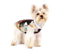 Paris Eiffel Tower Dogs T-Shirt Printed Soft Breathable Dog Shirts For Small Pet Cotton Sleeveless Vest