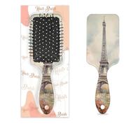 Paris Eiffel Tower Floral Painting Hair Brush Wet Dry Air Cushion Hair Brush Plastic Detangler Hairbrush for Kids Adults Back To School Gift Women Men