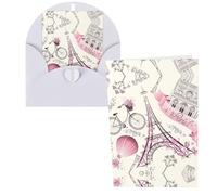 Paris Eiffel Tower Flower Print Thank You Cards Greeting Cards With Envelopes Blank Note Cards 10x15 cm Perfect for Thank Yous Invitations