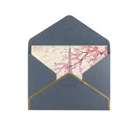 Paris Eiffel Tower Flowers Blooming Greetings Romantic Card With Envelopes, Send To A Close Friend,Phnom Penh Pearl Paper Greeting Card