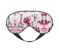 Paris Eiffel Tower France Double Sided Sleep Mask Soft Comfortable Light Blocking Eye Cover for Night Rest