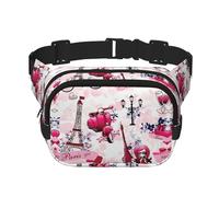 Paris Eiffel Tower France Fanny Packs for Women Men, Fashion Waist Packs for Workout Running Traveling Hiking