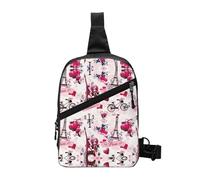 Paris Eiffel Tower France Foldable Sport Sling Bag,Lightweight Crossbody Chest Pack with Multiple Pockets,Water-Resistant Polyester Fabric,Compact Travel Daypack