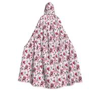 Paris Eiffel Tower France Print Full Length Hooded Unisex Cloak For Halloween Cosplay And Renaissance Festivals