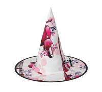 Paris Eiffel Tower France Print Teens Adults Halloween Witch Hat Unisex Cap For Wide Brim Carnivals Party Accessory