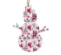 Paris Eiffel Tower France Print Wooden Christmas Ornaments Xmas Hanging Pendants For Home Party Xmas Present Decorations