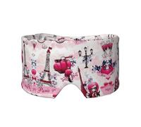 Paris Eiffel Tower France Printed Sleeping Blindfold, Padded Ear Warmer Mask, Adjustable Head Wrap, for Deep Relaxation