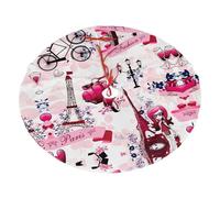 Paris Eiffel Tower France Printing Christmas Tree Skirt,Xmas Trees Mat For Home Party Holiday Indoor Outdoor Festive Decorations