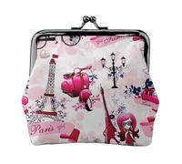 Paris Eiffel Tower France Printing Lightweight Minimalist Wallet, Compact Coin Pouch for Gym Visits and Errands