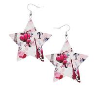 Paris Eiffel Tower France Statement Earrings for Women, Star Drop Earrings, Elegant Dangle Jewelry for Formal Gatherings