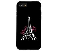 Paris Eiffel Tower French Hearts Bonjour Parisian France Tee Case for iPhone SE (2020) / 7/8