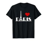 Paris Eiffel Tower Gifts I Love Paris Fan heart T-Shirt