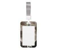 Paris Eiffel Tower ID Badge Holders with Lanyard Vertical Plastic Card Case with Clear Window Waterproof ID Card Protector Work Badge Sleeve for Nurses Teachers Office
