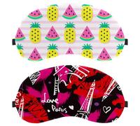 Paris Eiffel Tower Love Red Lips Pattern 2-Pack Light-Blocking Soft Breathable Eye Patch Sleeping Masks