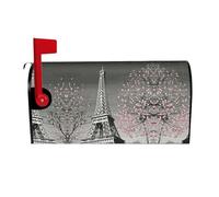 Paris Eiffel Tower Magnetic Mailbox Cover Mailbox Protector Letter Box Flap Easy Install No Tools 21x18 In
