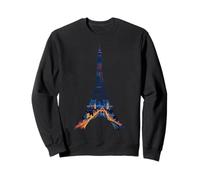 Paris Eiffel Tower Night View City Lights Art Sweatshirt
