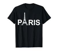 Paris Eiffel Tower Paris Value Graphic T-Shirt, Men, Black, M