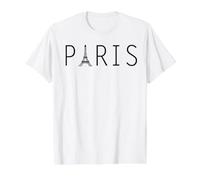Paris Eiffel Tower Paris Value Graphic T-Shirt, Men, White, S