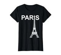 Paris Eiffel Tower Paris Value Graphic T-Shirt, Women, Black, S