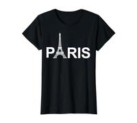 Paris Eiffel Tower Paris Value Graphic T-Shirt, Women, Black, XL